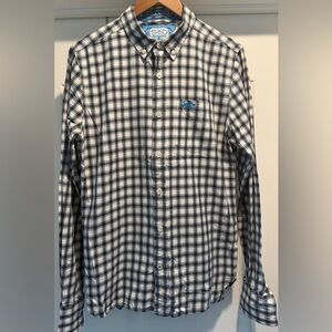 EUC ⚡️ Superdry Blue Plaid Button Down Shirt | Size L | New York Fit 🗽